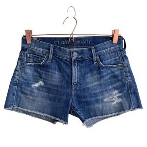 Citizens of Humanity Distressed Denim Shorts Size 26